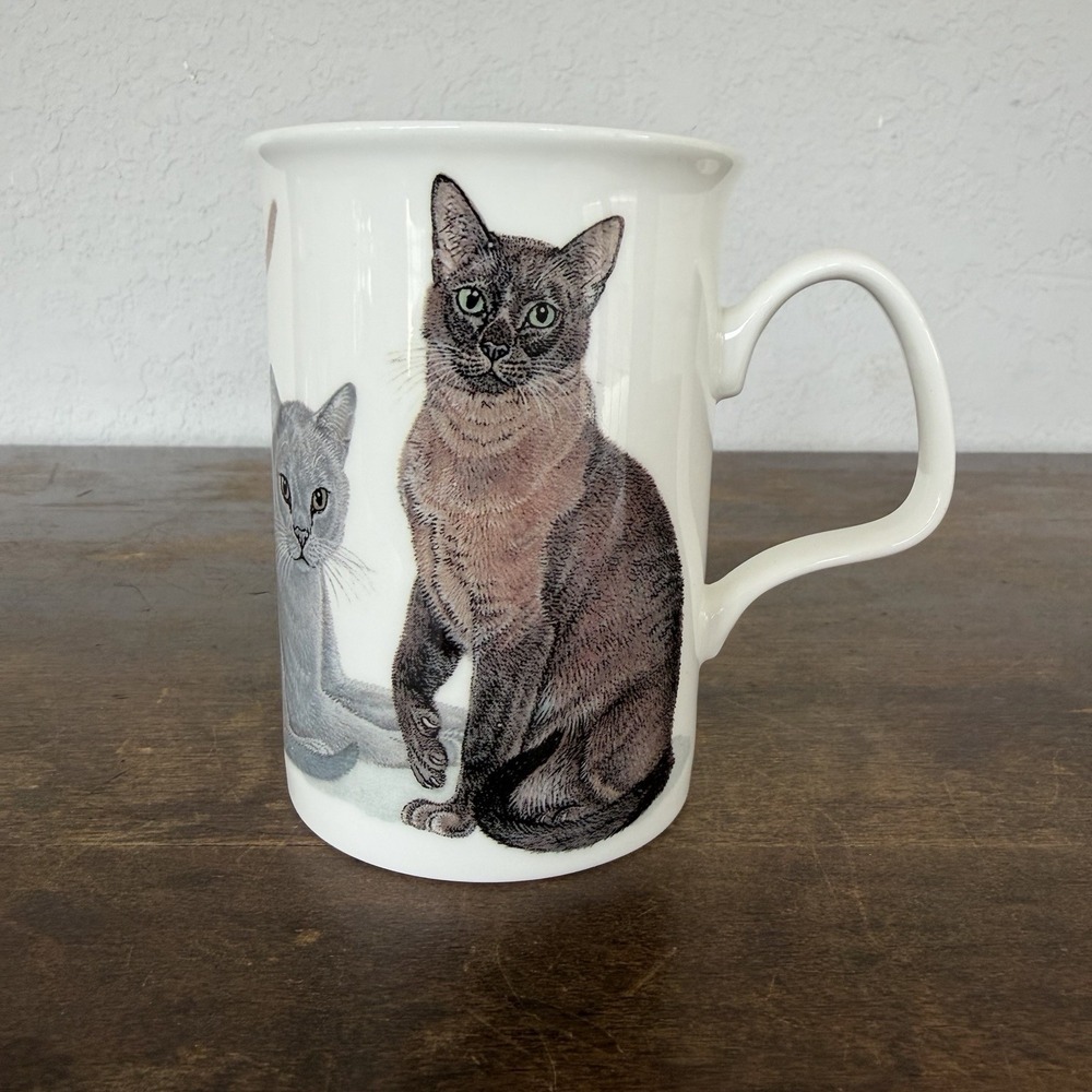 Henley Collection Cat Mug Fine Bone China England K.M. Hassall Cat Breeds Cup